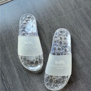 Coach Clear Jelly Slide Sandals